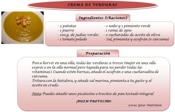 Crema de verduras