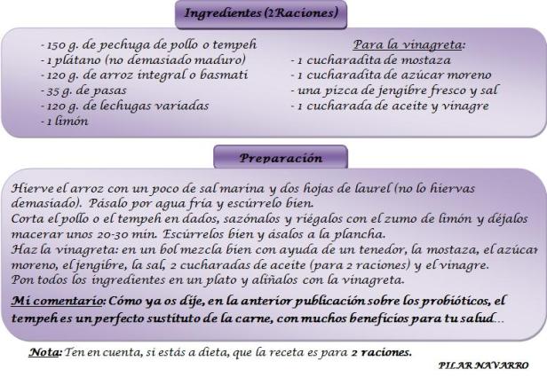 Ensalada de arroz integral con platanoblog