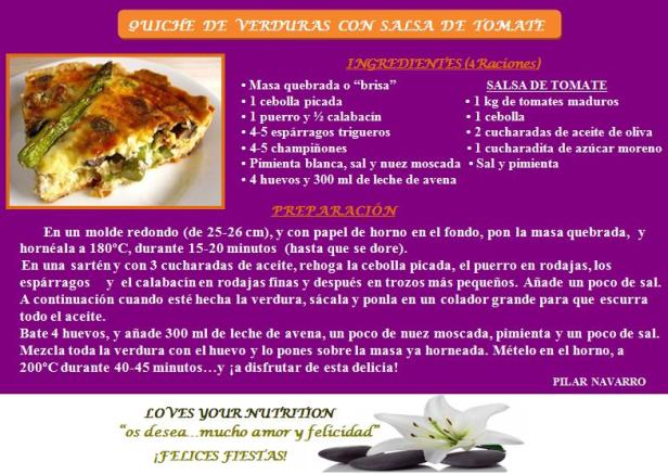 QUICHE DE VERDURAS